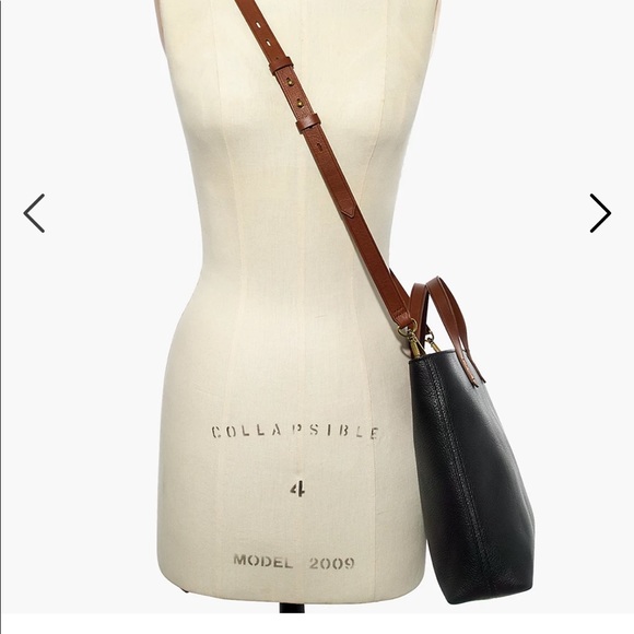 Madewell Zip-Top Transport Crossbody True Black Brown - Picture 3 of 9